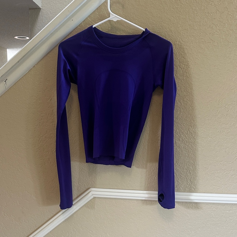 Lululemon purple swiftly tech long sleeve size 2